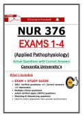 NUR 376 Exams 1&ndash;4 &ndash; Concordia Applied Pathophysiology &lpar;2026&rpar; Actual Questions & Verified Answers &lpar;A&plus; Guarantee&rpar;
