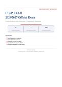 CHSP EXAM Actual Exam 2026&sol;2027 &ndash; Complete Exam-Style Questions &vert; 100&percnt; Verified &ndash; Pass Guaranteed &ndash; A&plus; Graded