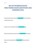 RN ATI PHARMACOLOGY&NewLine;PROCTORED EXAM-QUESTIONS AND&NewLine;ANSWERS 2026