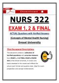 NURS 322 Exam 1&comma; 2 & Final &ndash; Drexel Mental Health Nursing &lpar;2026&rpar; Actual Questions & Verified Answers &lpar;A&plus; Guarantee&rpar;