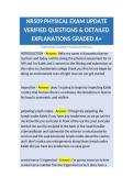 NR509 PHYSICAL EXAM UPDATE VERIFIED QUESTIONS & DETAILED EXPLANATIONS GRADED A&plus;