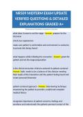 NR509 MIDTERM EXAM UPDATE VERIFIED QUESTIONS & DETAILED EXPLANATIONS GRADED A&plus;
