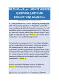 NR509 Final Exam UPDATE VERIFIED QUESTIONS & DETAILED EXPLANATIONS GRADED A&plus;