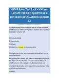 NR509 Bates Test Bank - Midterm UPDATE VERIFIED QUESTIONS & DETAILED EXPLANATIONS GRADED A&plus;