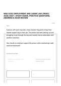 WGU D352 EMPLOYMENT AND LABOR LAW &lpar;PROO&rpar; 2026&sol;2027 &vert; STUDY GUIDE&comma; PRACTICE QUESTIONS&comma; ANSWERS & EXAM REVIEW&NewLine;&NewLine;