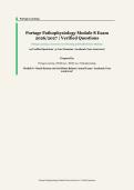 Portage Pathophysiology Module 8 Exam &ndash; Renal System and Acid-Base Balance &ndash; Portage Learning &ndash; 2026&sol;2027 Academic Year &ndash; 24 Questions and Answers Covering Four Core Domains