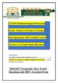 ATI RN Medical-Surgical Proctored EXAM 1 AND 2 ACTUAL EXAM COMPLETE 160 QUESTIONS AND CORRECT DETAILED ANSWERS 2026&sol;2027 FREQUENTLY MOST TESTED Q&A FROM PAST PAPERS &ndash; MOST EXPECTED IN EXAM &ndash; MUST KNOW BEFORE EXAM