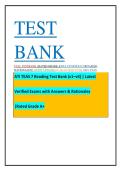 ATI TEAS 7 Reading Test Bank &lpar;v1&ndash;v3&rpar; &vert; Latest Verified Exams with Answers & Rationales &vert;Rated Grade A&plus; 2026&sol;2027 ACTUAL EXAM COMPLETE 160 QUESTIONS AND CORRECT DETAILED ANSWERS 2026&sol;2027 WITH BONUS OF FREQUENTLY MOST TESTED Q&A FROM PAST PAPERS &ndash; MOST EXP