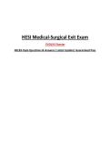 HESI Medical-Surgical Exit Exam EVOLVE Elsevier NCLEX-Style Questions & Answers&vert; Latest Update&vert; Guaranteed Pass