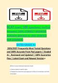 BCAT Exam 2026&sol;2027 ACTUAL EXAM COMPLETE 100 QUESTIONS AND CORRECT DETAILED ANSWERS 2026&sol;2027 WITH BONUS OF FREQUENTLY MOST TESTED Q&A FROM PAST PAPERS &ndash; MOST EXPECTED IN EXAM &ndash; MUST KNOW BEFORE EXAM