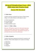 Advanced Pathophysiology Exam &vert; Q&A &NewLine;&lpar;PDF&rpar; 2026&sol;2027 Practice Exam  &NewLine;Instant Pdf Download 