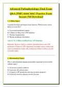 Advanced Pathophysiology Final Exam &NewLine;Q&A &lpar;PDF&rpar; 2026&sol;2027 Practice Exam  &NewLine;Instant Pdf Download
