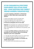 ATI RN FUNDAMENTALS PROCTORED EXAM NEWEST 2026 ACTUAL EXAM&vert; NGN - EXAM QUESTIONS AND CORRECT VERIFIED ANSWERS&sol; GURANTEED PASS 