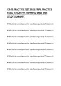 CP-FS PRACTICE TEST 2026 FINAL PRACTICE&NewLine;EXAM COMPLETE QUESTION BANK AND&NewLine;STUDY SUMMARY
