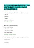 CPC PRACTICE EXAM 3 EXAM SCRIPT 2026&NewLine;VERIFIED QUESTIONS AND ACCURATE&NewLine;ANSWERS GRADED A