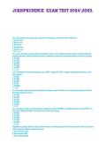 Jurisprudence  Exam Test 20242025&period;&NewLine;