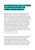 CPC PRACTICE EXAM 3 FINAL TEST PAPER&NewLine;2026 COMPLETE QUESTIONS AND&NewLine;CORRECT ANSWERS GRADED A&plus;
