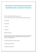 NSG 122 Exam 4 Nursing Fundamental Concepts Review 2024&sol;2025 &vert; Comprehensive Practice Exam with 100&plus; Questions&comma; Answers & Rationales