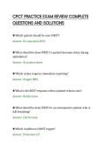 CPCT PRACTICE EXAM REVIEW COMPLETE&NewLine;QUESTIONS AND SOLUTIONS