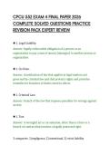 CPCU 552 EXAM 4 FINAL PAPER 2026&NewLine;COMPLETE SOLVED QUESTIONS PRACTICE&NewLine;REVISION PACK EXPERT REVIEW