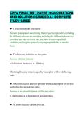 CPFA FINAL TEST PAPER 2026 QUESTIONS&NewLine;AND SOLUTIONS GRADED A&plus; COMPLETE&NewLine;STUDY GUIDE