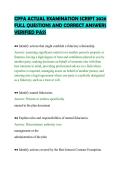 CPFA ACTUAL EXAMINATION SCRIPT 2026&NewLine;FULL QUESTIONS AND CORRECT ANSWERS&NewLine;VERIFIED PASS