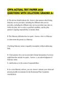 CPFA ACTUAL TEST PAPER 2026&NewLine;QUESTIONS WITH SOLUTIONS GRADED A&plus;