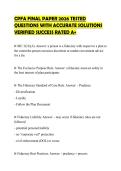 CPFA FINAL PAPER 2026 TESTED&NewLine;QUESTIONS WITH ACCURATE SOLUTIONS&NewLine;VERIFIED SUCCESS RATED A&plus;
