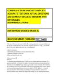 COMSAE 115 EXAM 2026&sol;2027 COMPLETE ACCURATE TEST EXAM ACTUAL 160 QUESTIONS AND CORRECT DETAILED ANSWERS WITH&NewLine;RATIONALES &lpar;VERIFIEDSOLUTIONS&rpar; 2026 EDITION -GRADED GRADE A&plus; &vert;BEST DOCUMENT FOR EXAM-TESTBANK