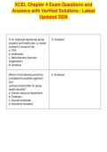XCEL Chapter 4 Exam Questions and&NewLine;Answers with Verified Solutions &vert; Latest&NewLine;Updated 2026
