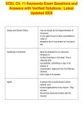 XCEL Ch&period; 11 Keywords Exam Questions and&NewLine;Answers with Verified Solutions &vert; Latest&NewLine;Updated 2026