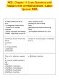 XCEL Chapter 11 Exam Questions and&NewLine;Answers with Verified Solutions &vert; Latest&NewLine;Updated 2026