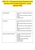 XCEL Ch&period; 10 Keywords Exam Questions and&NewLine;Answers with Verified Solutions &vert; Latest&NewLine;Updated 2026