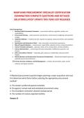 MARYLAND PROCUREMENT SPECIALIST CERTIFICATION &NewLine;EXAMINATION COMPLETE QUESTIONS AND DETAILED &NewLine;SOLUTIONS LATEST UPDATE THIS YEAR JUST RELEASED