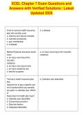 XCEL Chapter 7 Exam Questions and&NewLine;Answers with Verified Solutions &vert; Latest&NewLine;Updated 2026