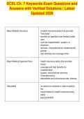 XCEL Ch&period; 7 Keywords Exam Questions and&NewLine;Answers with Verified Solutions &vert; Latest&NewLine;Updated 2026