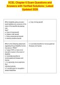 XCEL Chapter 6 Exam Questions and&NewLine;Answers with Verified Solutions &vert; Latest&NewLine;Updated 2026