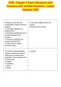 XCEL Chapter 5 Exam Questions and&NewLine;Answers with Verified Solutions &vert; Latest&NewLine;Updated 2026