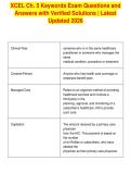 XCEL Ch&period; 5 Keywords Exam Questions and&NewLine;Answers with Verified Solutions &vert; Latest&NewLine;Updated 2026