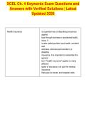 XCEL Ch&period; 4 Keywords Exam Questions and&NewLine;Answers with Verified Solutions &vert; Latest&NewLine;Updated 2026