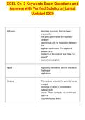 XCEL Ch&period; 3 Keywords Exam Questions and&NewLine;Answers with Verified Solutions &vert; Latest&NewLine;Updated 2026