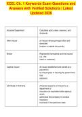 XCEL Ch&period; 1 Keywords Exam Questions and&NewLine;Answers with Verified Solutions &vert; Latest&NewLine;Updated 2026