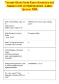 Yeoman Study Guide Exam Questions and&NewLine;Answers with Verified Solutions &vert; Latest&NewLine;Updated 2026