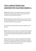 CPFO COMPLETE REVIEW 2026&NewLine;QUESTIONS WITH SOLUTIONS GRADED 