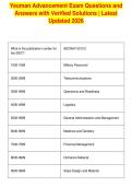 Yeoman Advancement Exam Questions and&NewLine;Answers with Verified Solutions &vert; Latest&NewLine;Updated 2026