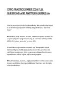 CPFO PRACTICE PAPER 2026 FULL&NewLine;QUESTIONS AND ANSWERS GRADED A&plus;