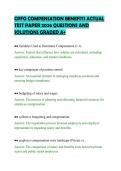 CPFO COMPENSATION BENEFITS ACTUAL&NewLine;TEST PAPER 2026 QUESTIONS AND&NewLine;SOLUTIONS GRADED A&plus;