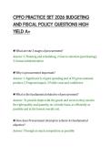 CPFO PRACTICE SET 2026 BUDGETING&NewLine;AND FISCAL POLICY QUESTIONS HIGH&NewLine;YIELD A&plus;