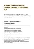 NUR-641E Final Exam Prep &vert; 200&NewLine;Questions & Answers &vert; 100&percnt; Correct &ndash;&NewLine;GCU