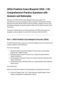 APEA Predictor Exam Blueprint 2026 &vert; 120&NewLine;Comprehensive Practice Questions with&NewLine;Answers and Rationales